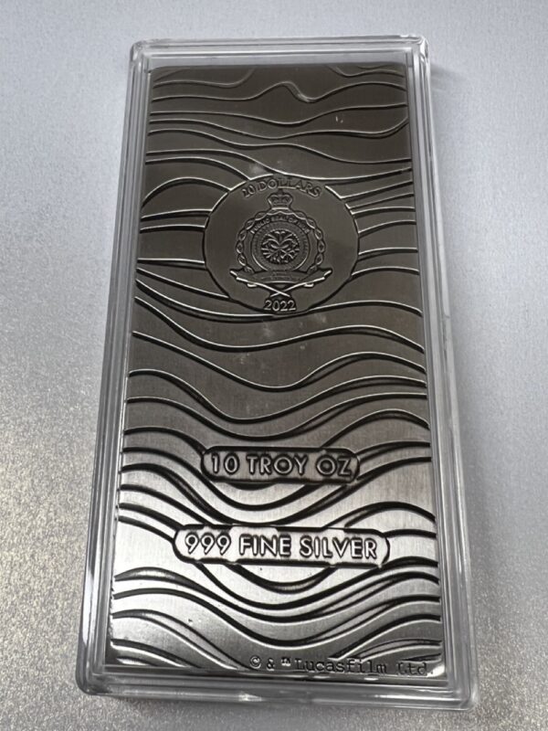 2022 Niue 10 oz Silver $20 Star Wars: Mandalorian Beskar Bar